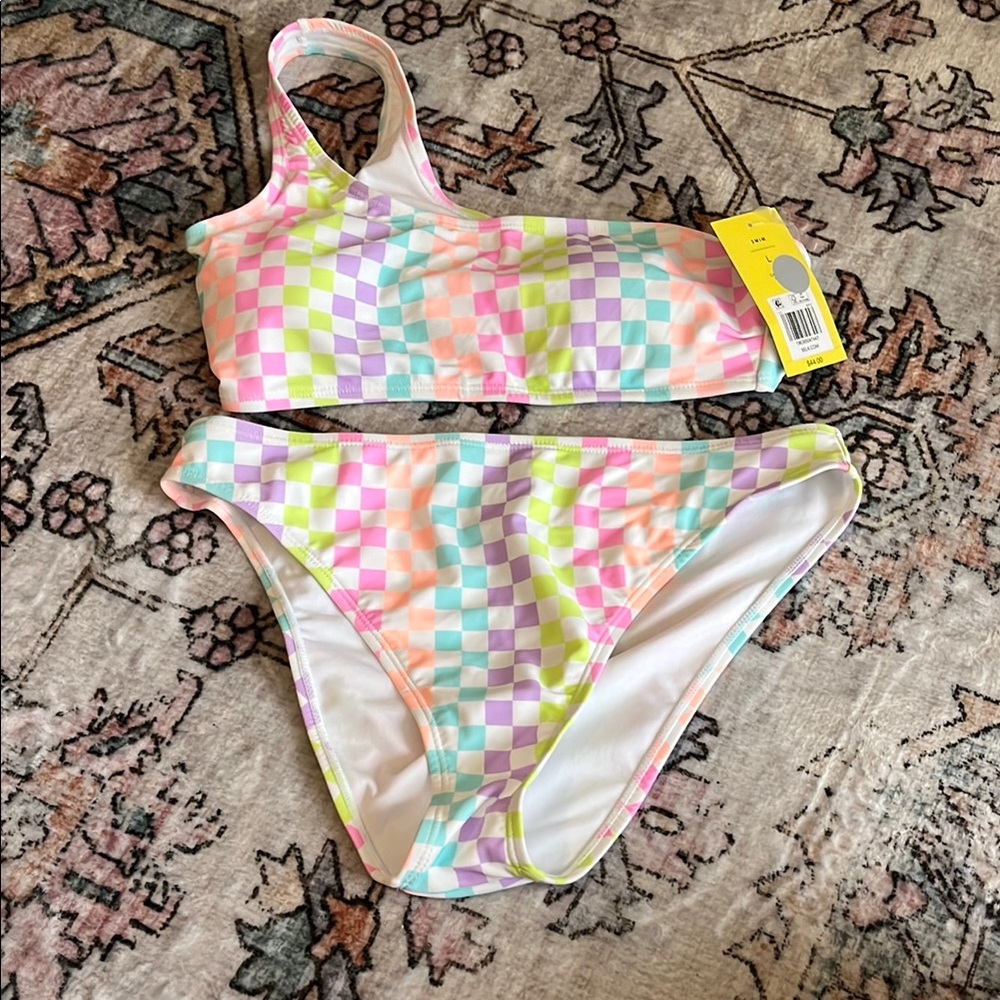 Colorful Checkered Swim Set